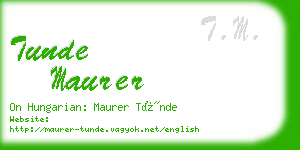 tunde maurer business card